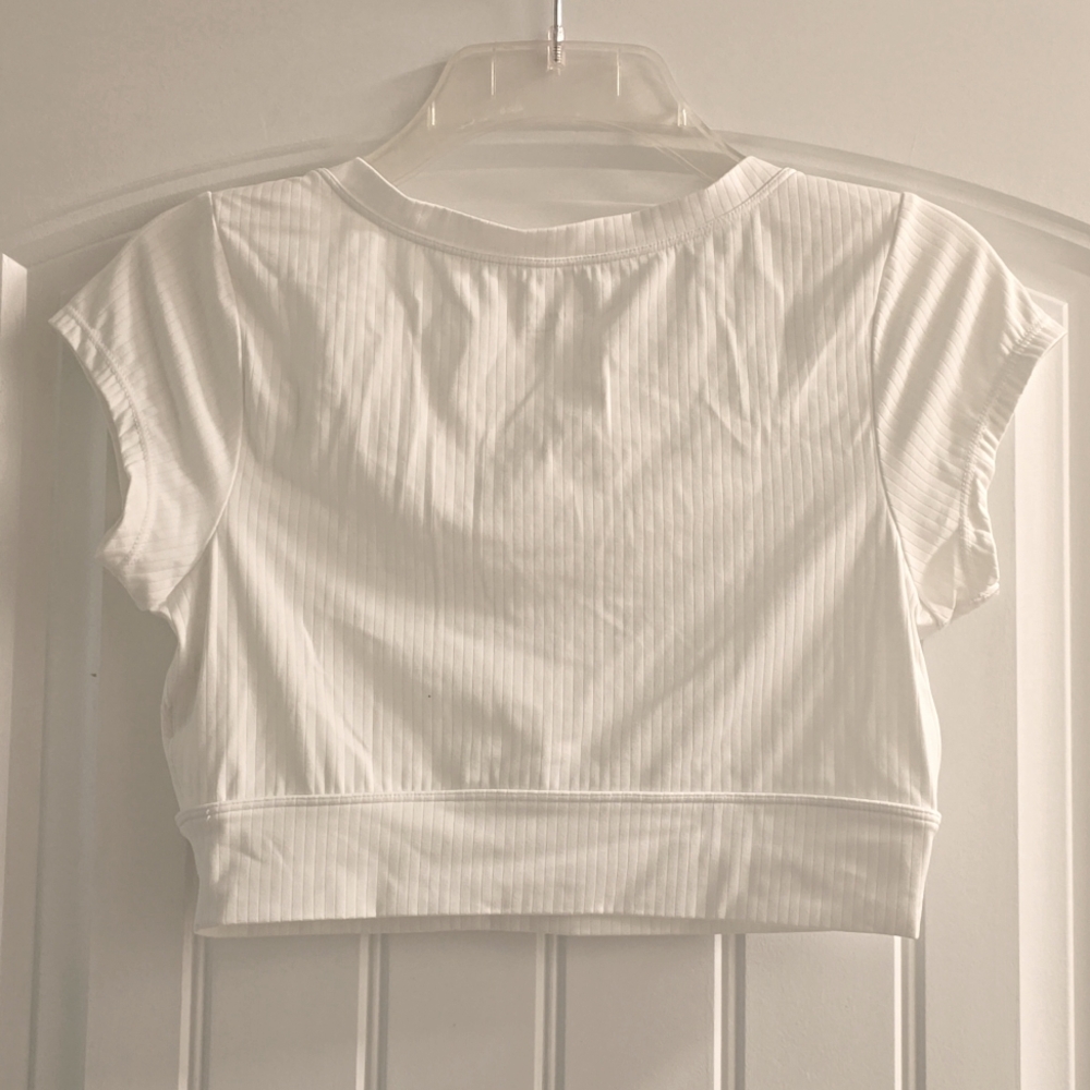 🌟7/25$ AERIE Real Me Henley Crop Tee - Picture 6 of 8